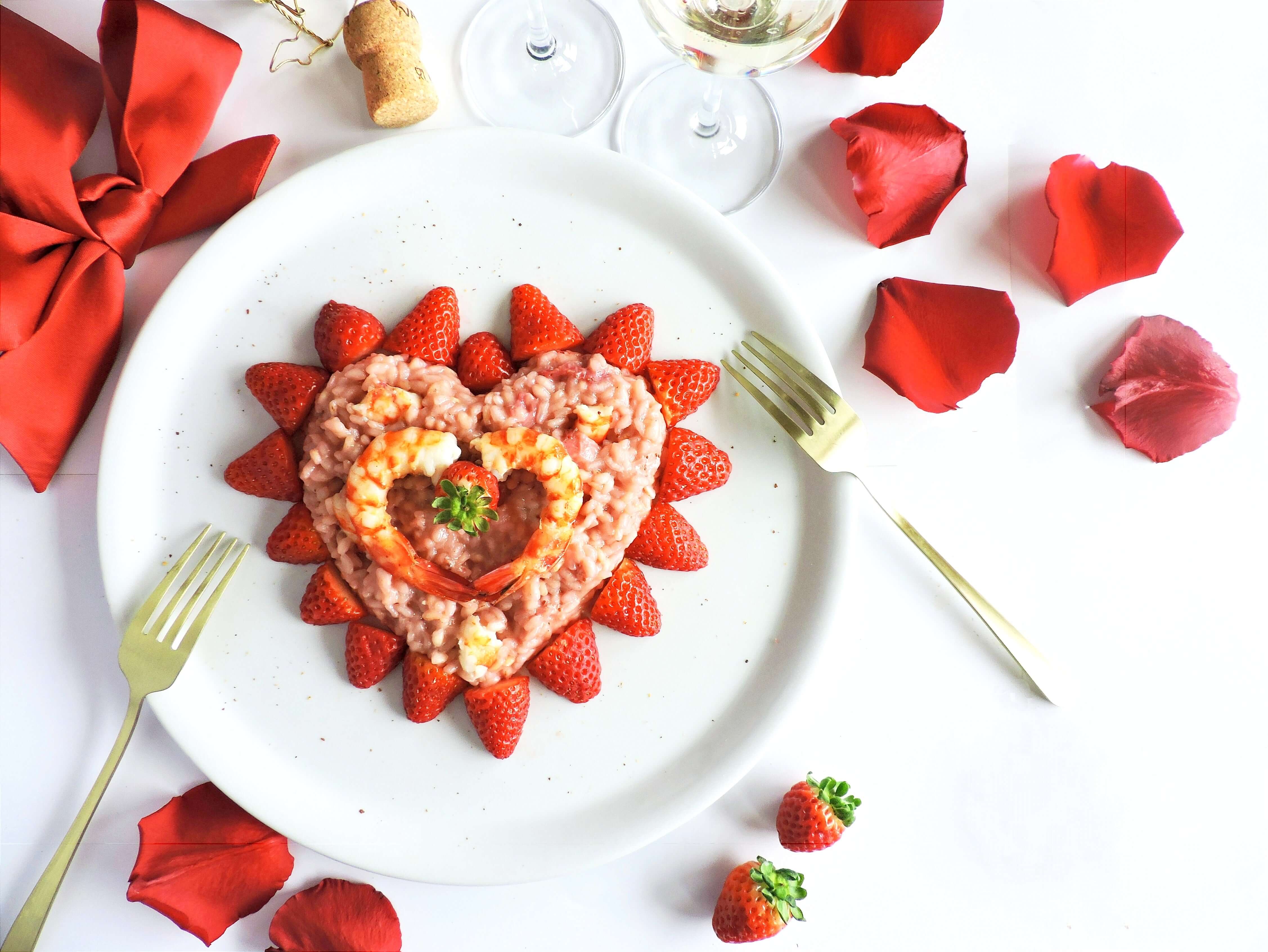 risotto alle fragole e prosecco