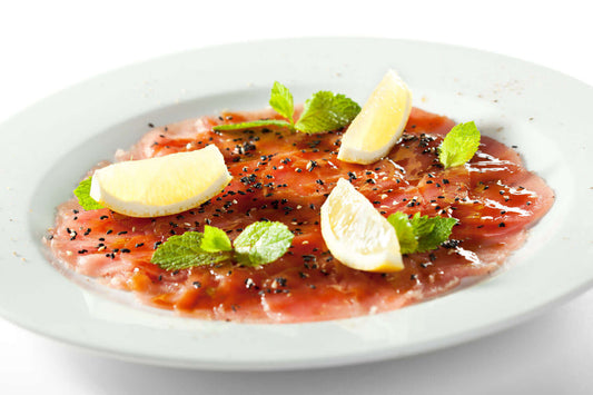 Carpaccio di tonno menta e limone