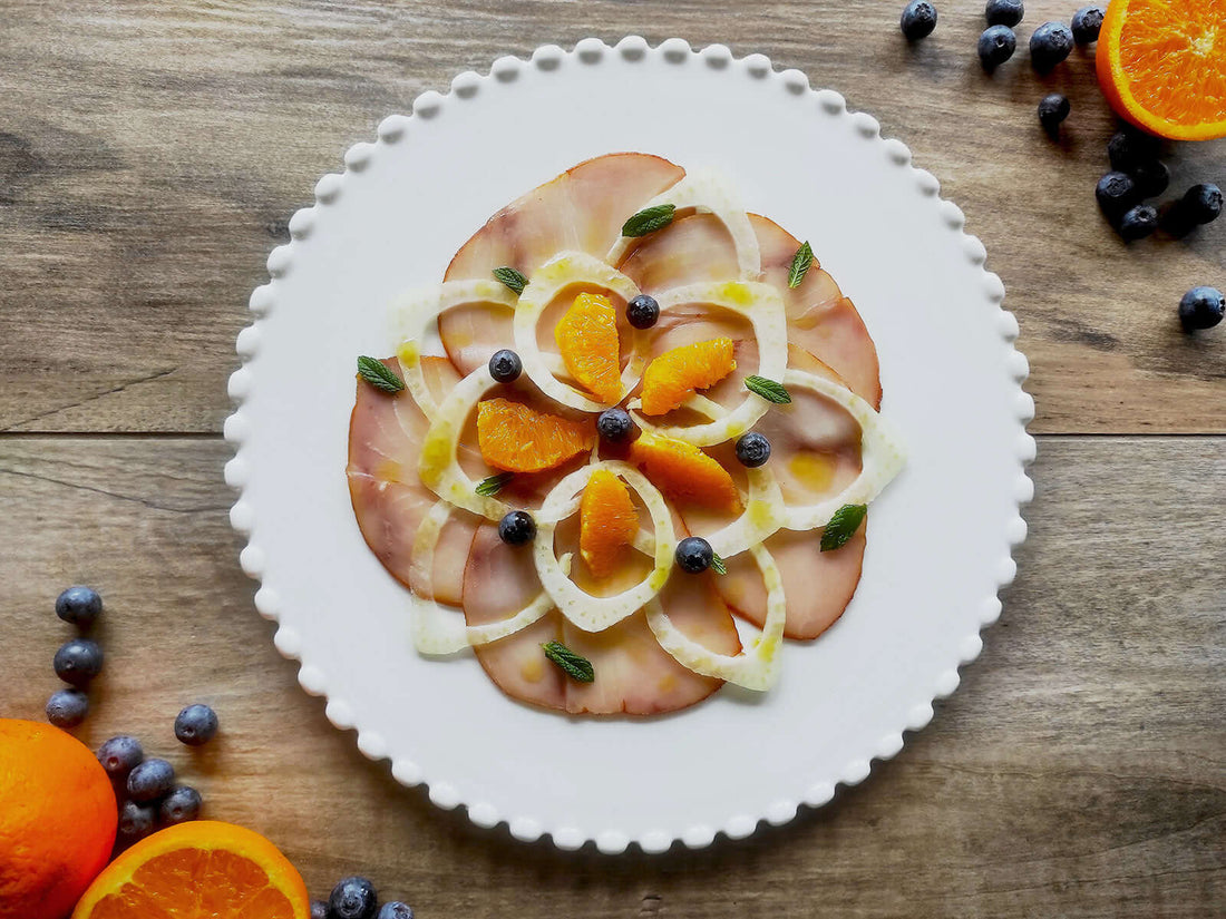 Carpaccio di pesce spada affumicato