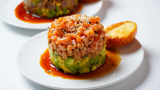 Tartare di salmone, mango e avocado