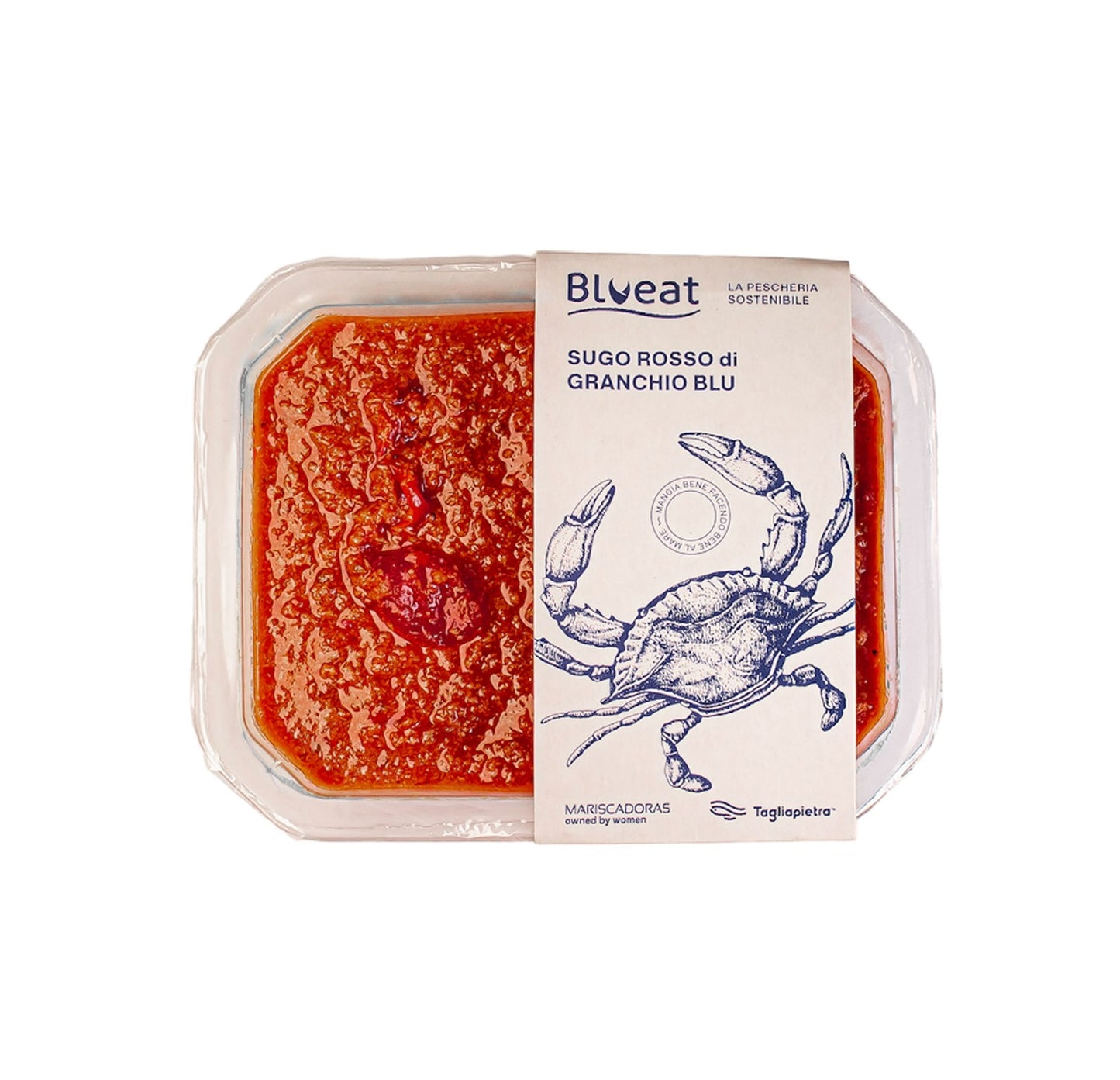 Sugo rosso a base di granchio blu