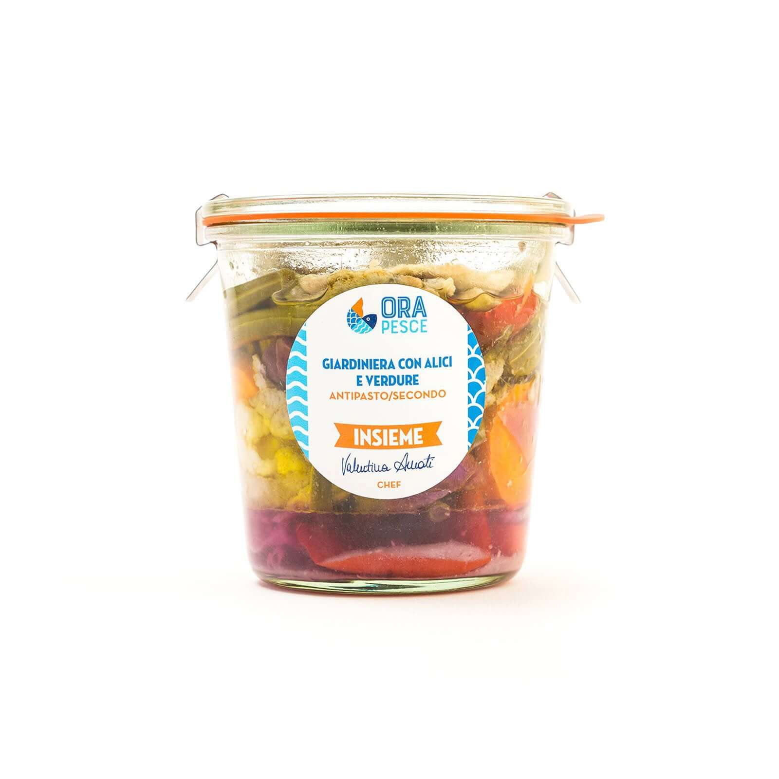 Giardiniera con alici e verdure - Linea Insieme in vasocottura
